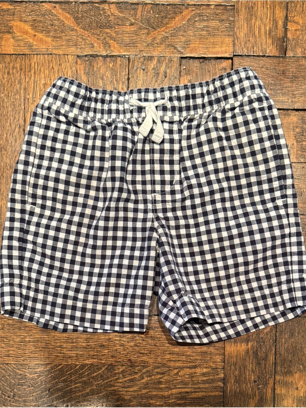 Janie and Jack Checked Gingham Shorts Black and White Size 4 Years 100% Cotton